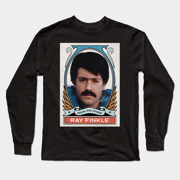 Ray Finkle Football Trading Card Long Sleeve T-Shirt by darklordpug
